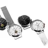 Forsining Movimiento Mecánico Automático Moda Masculina Casual Simple Correa de Malla Tejida Reloj Mecánico Venta al por Mayor Otro