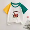Camiseta de Manga Corta para Niños Algodón Puro Verano Fina Moderna Ropa para Niños Tops Base para Niños Camisetas de Bebé para Niñas de Verano