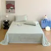 Sábana de gasa de doble capa 100% algodón suave y pegajosa, pieza individual estilo crema, funda de edredón individual 100% algodón puro, juego de tres piezas para una persona, dormitorio de estudiante