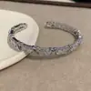 Nueva Pulsera Abierta de Circonita con Letra Z Joyería Lujo Ligero Estilo Fresco Pulsera de Moda Diseño de Alta Gama Pulsera de Temperamento