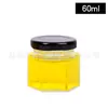 Frasco Hexagonal de Vidrio para Pepinillos, Nido de Pájaro, Salsa Picante, Salsa de Res, con Tapa, Hecho de Vidrio Blanco de Alta Calidad