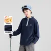 Ropa Infantil Zuoxi Sudadera de Forro Polar para Niños Invierno 2026 Nuevo Modelo Uniforme Escolar Infantil Chaqueta de Forro Polar con Calefacción Infrarroja Lejana Mágica