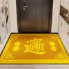 Felpudo Dorado Amarillo para Puerta de Entrada, Felpudo Antideslizante de Tierra de Diatomeas para la Puerta Principal, Atrae Riqueza y Buena Fortuna, Feng Shui, Alfombra Segura para Entrada y Salida