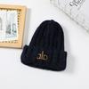 Nuevo Gorro de Punto~Gorro de Punto Versátil Cálido Engrosado de Alta Elasticidad Viento Deportivo Bordado Gorro para el Frío Alo Otoño e Invierno