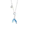 Pulsera Runxin Piedra Lunar Sirena para Mujer Pulsera de Diamantes Dulces de Nicho Pulsera de Cola de Pez Azul Pequeño Fresco de Moda