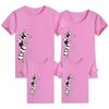 Roupas Combinando para Família de Quatro Pessoas, Tendência Verão 2026 Camisetas de Manga Curta com Estampa de Panda, Uniformes para Dia de Esportes Pai-Filho, Camisetas para Passeio em Família