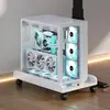 Soporte Móvil para Host de Computadora Estante de Almacenamiento para Impresora de Oficina Soporte de Almacenamiento para Caja de Escritorio Pequeña con Ruedas