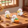 Linda Figura de Gato de la Suerte para Recaudar Riqueza en Micro Paisaje Kawaii Muñeca de Granos Accesorios Decorativos DIY para Casa de Muñecas Mini Adorno de Escritorio