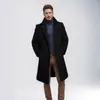 Novo Casaco de Lã Masculino para Comércio Exterior, Estilo Coreano, Cor Sólida, Casual, Simples, Trançado de Botão Único Atacado