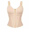 Amazon Europeo y Americano Moldeador con Forma de Costilla Doble Capa de Malla Adelgazante Ajustador de Cintura Control de Abdomen Chaleco Top Deportivo con Moldeado de Costilla