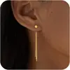Brincos de Franja de Pérola com Design de Nicho para Mulheres, Dupla Utilização, Brincos Únicos e Simples, Brincos com Pino de Prata