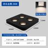Luminária de teto sem moldura de cabeça única, dupla, tripla, tipo balde, tipo vesícula biliar, para sala de estar, quarto, downlight, spot