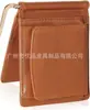 Amazon Cartera de Cuero Cruzado para Billetes Anti-magnética RFID Clip de Metal Billetera para Monedas Estilo Japonés Cartera Corta para Hombres y Mujeres
