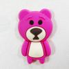 Oso Fresa DIY Creativo Pegamento Suave Adhesivo Magnético Accesorios de Pegamento Suave Funda para Teléfono Móvil de PVC Agujero Pantuflas Adhesivo para Refrigerador Parche para Taza