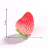 Set de frutas de fresa para simulación de paisaje en miniatura, decoraciones DIY temáticas de comida, bolsa sorpresa, imanes para refrigerador y pequeños adornos