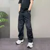Calça Casual de Cor Sólida Masculina Outono Venda Quente Marca Americana Tendência Plissada Solta Diária Cool Versátil Calça Comprida de Perna Reta