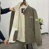 Abrigo de Forro Polar Grueso Cálido de Noruega Abrigo de Algodón Doble Capa Chaqueta Gruesa Abrigo Cuello Resistente al Frío Múltiples Bolsillos Talla Grande