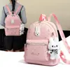 Mochila linda de conejo con diseño de puntos de estrella estilo coreano, nueva moda de verano 2026, gran capacidad, alto valor estético