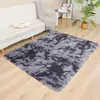 Alfombra de lana de seda estilo ins nórdico teñido anudado degradado alfombra para sala de estar sofá mesa de café dormitorio alfombrilla de felpa fabricante