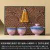 Taza de Té Pequeña Morada Degradada del Fabricante Taza de Té de Cerámica Conejo de Jade Tallado Pintado a Mano Taza Maestra Taza de Té Juego de Té Kung Fu de Gama Alta