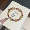 [Loulan] Pulsera de Cristal con Múltiples Piedras Preciosas de Cianita Natural y Amatista Amarilla Accesorio de Joyería de Moda y Versátil para Mujeres