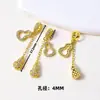 Chapado en cobre con oro de 18 quilates, con un colgante de borla de calabaza de circonio, diseños de mariposa, luna y estrella, adecuado para pulseras de cristal DIY, joyería de media cadena y componentes de accesorios