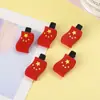 Día Nacional Niños de Jardín de Infancia Pequeño Regalo Creativo Pulsera de Aro a Presión Aro para el Cabello de Estrella de Cinco Puntas Broche para Estudiante Sello