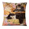 Funda de almohada súper suave con estampado de animales de gato transfronterizo, cojín decorativo para sofá, cama, oficina, fundas de cojín, fabricantes, venta al por mayor