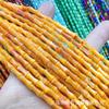 Cuentas sueltas con forma de herradura de concha de color natural, accesorios de bricolaje, cuentas de tubo redondas, productos semiacabados