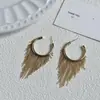 Pendientes de Borla con Pétalos de Perla y Diamante de Lujo Ligero y Exquisitos para Mujer, Elegantes y a la Moda, Pendientes de Gama Alta de Nicho, Pendientes Tendencia