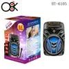 Exportação de Comércio Exterior 6,5 polegadas Popular Bt-6105 Microfone Colorido Inseridor de Cartão Celular Alto-falante Bluetooth para o Mercado Sul-Americano