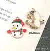 142 Pingentes de Natal Liga de Zinco Pingentes de Gota de Óleo Acessórios para Joias DIY Pai Natal Boneco de Neve Pingente de Sino