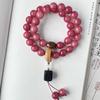 Precio al por Mayor Popular Salsa de Ciruela Negra Cuentas Redondas Pulsera Bodhi Estilo Nacional Doble Círculo de Mano Versátil Disco Cuentas de Buda para Jugar Pulsera