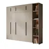 Armario para uso doméstico en el dormitorio, gabinete de almacenamiento de doble puerta, diseño moderno simple, adecuado para apartamentos pequeños y propiedades de alquiler, gabinete de almacenamiento ensamblado de lujo ligero