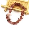Cristal Natural Grava Colorida Irregular DIY Hecho a Mano Elástico Pulsera de Cuentas Cadena Simple para Mujer