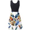 Vestido de Verão Feminino com Estampa Digital, Sem Mangas e Gola Redonda - Lançamento Europeu e Americano - Novo Desejo Amazon para Mulheres