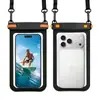 Case à prova d'água para celular de 7,5 polegadas, tamanho grande, para rafting, mergulho, natação, nova bolsa impermeável transparente