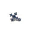 6mm Hua Zi Clavo de Oreja Cruzado Combinación Titanio Azul Brillante Acero Ear Nail Doble Agujero de Oreja Clavo de Oreja Femenino