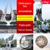 Escultura de aço inoxidável cidade jardim quadrado ao ar livre boneca personagem dos desenhos animados FRP imitação de metal de cobre personalização da fábrica
