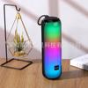 Alto-falante Bluetooth Sem Fio Transfronteiriço, Alto-falante de Luz Colorida para Casa e Exterior, Subwoofer, Alto-falante Portátil com Inserção de Cartão de Alto Valor
