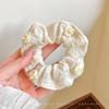 Versión Coreana Lindo Crema Dulce Niña Liga para el Cabello, Scrunchie de Lazo Estilo Mori, Cuerda para el Cabello de Cola de Caballo Sobredimensionada de Alta Gama