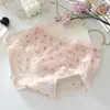 Ropa interior de malla con encaje, cintura media, estampado lindo y dulce de niña, transpirable y cómoda para el verano, cubre glúteos, sexy para niñas