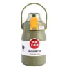 Termo de Acero Inoxidable 304 con Popote, Tetera Portátil para Montañismo y Viajes, Botella de Agua para Deportes al Aire Libre, Capacidad Extra Grande