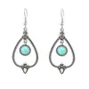 Pendientes de gota de agua de turquesa hueca de tendencia europea y americana, pendientes bohemios, fabricantes de joyas de comercio exterior transfronterizo al por mayor