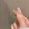 Anel de Dedo Indicador Vietnamita Ouro de Areia Banhado a Ouro Banda Lisa Cheio de Estrelas Índice Anel Fechado Feminino Temperamento de Alto Padrão de Nicho Atacado