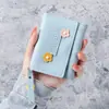 Billetera Corta Explosiva para Mujer, Delgada, Plegable en Tres, Multifunción, Pequeña, Corazón de Niña, Moda, Mini Billetera, Portatarjetas Uno
