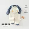 Macacão quente unissex para bebês e crianças pequenas, novo estilo outono/inverno, peça externa acolchoada, fofo e adorável, roupa quente, Classe A