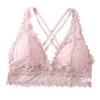 Alça Cruzada Renda Costas Bonitas Puro Desejo Sexy Vazado Respirável Push-Up Seios Pequenos Mostrando Grande Push-Up Sem Aro Lingerie Atacado