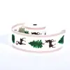 Cinta Navideña Transfronteriza Cinta para Envolver Regalos Cinta Decorativa al por Mayor Cinta de Grogrén con Borde de Alambre Navideño de 63 mm