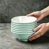 A8 Melamina Imitación Porcelana Bol para Wontons Bol para Gachas de Desayuno Bol Especial Anti-Borde Plástico Bol para Leche de Soya Hulatang Bol para Arroz Uso Comercial